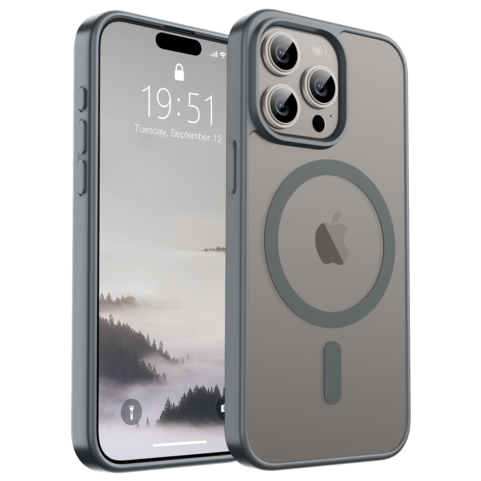 Foto 2 pulgar | Funda Magnética Supfine Para Iphone 15 Pro Gris - Venta Internacional.
