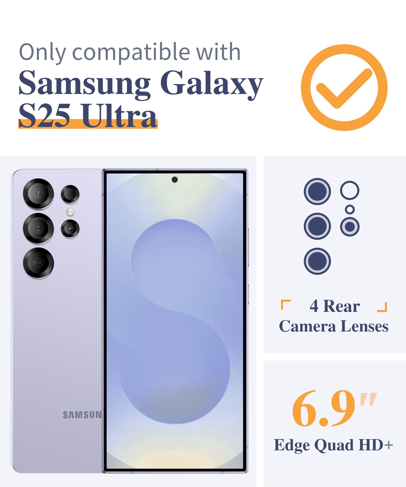Foto 3 pulgar | Funda De Teléfono Gviewin Para Samsung Galaxy S25 Ultra 2025 6.9 - Venta Internacional.