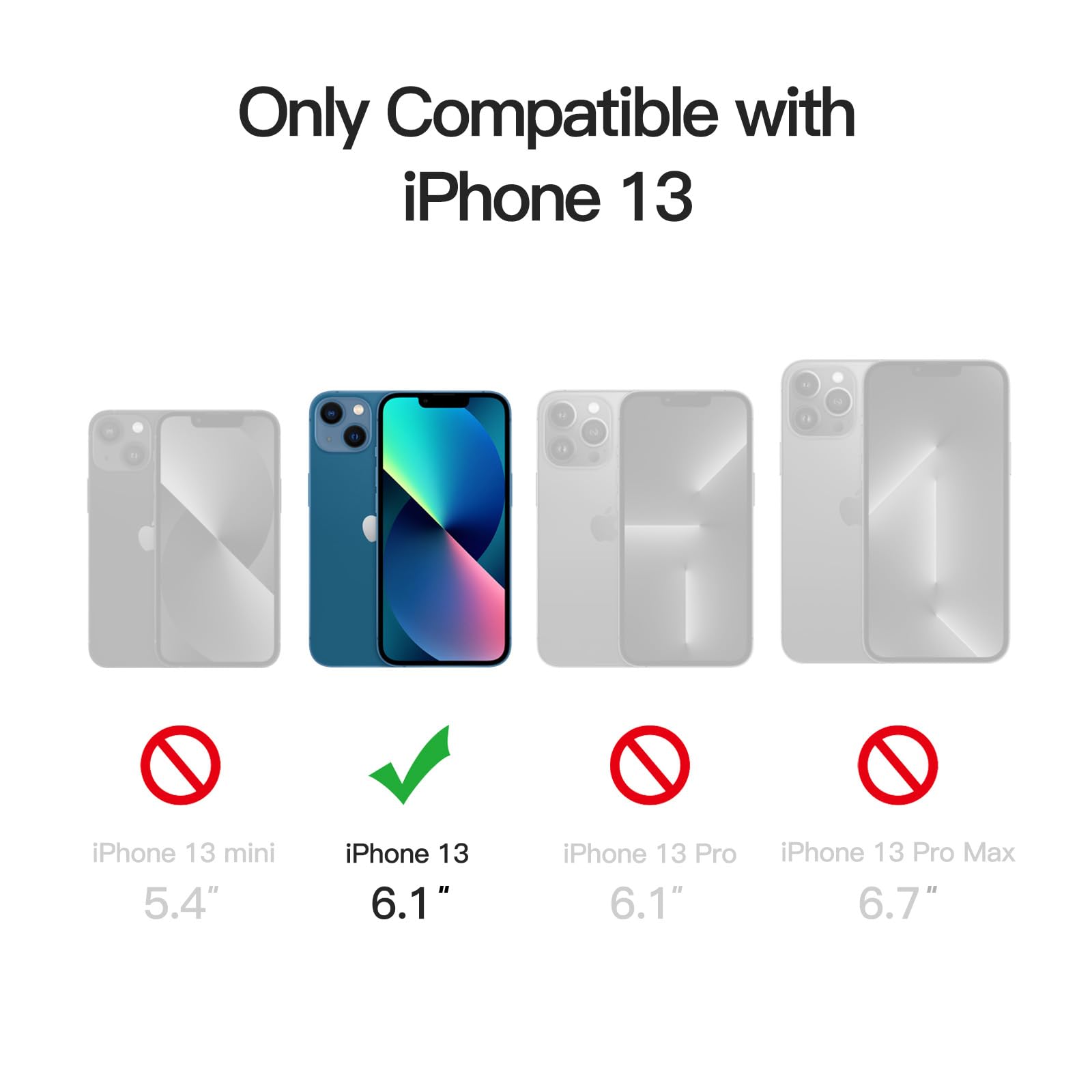 Foto 2 | Funda Jetech Matte Para Iphone 13 De 6.1 Pulgadas, Color Azul Tormenta - Venta Internacional.
