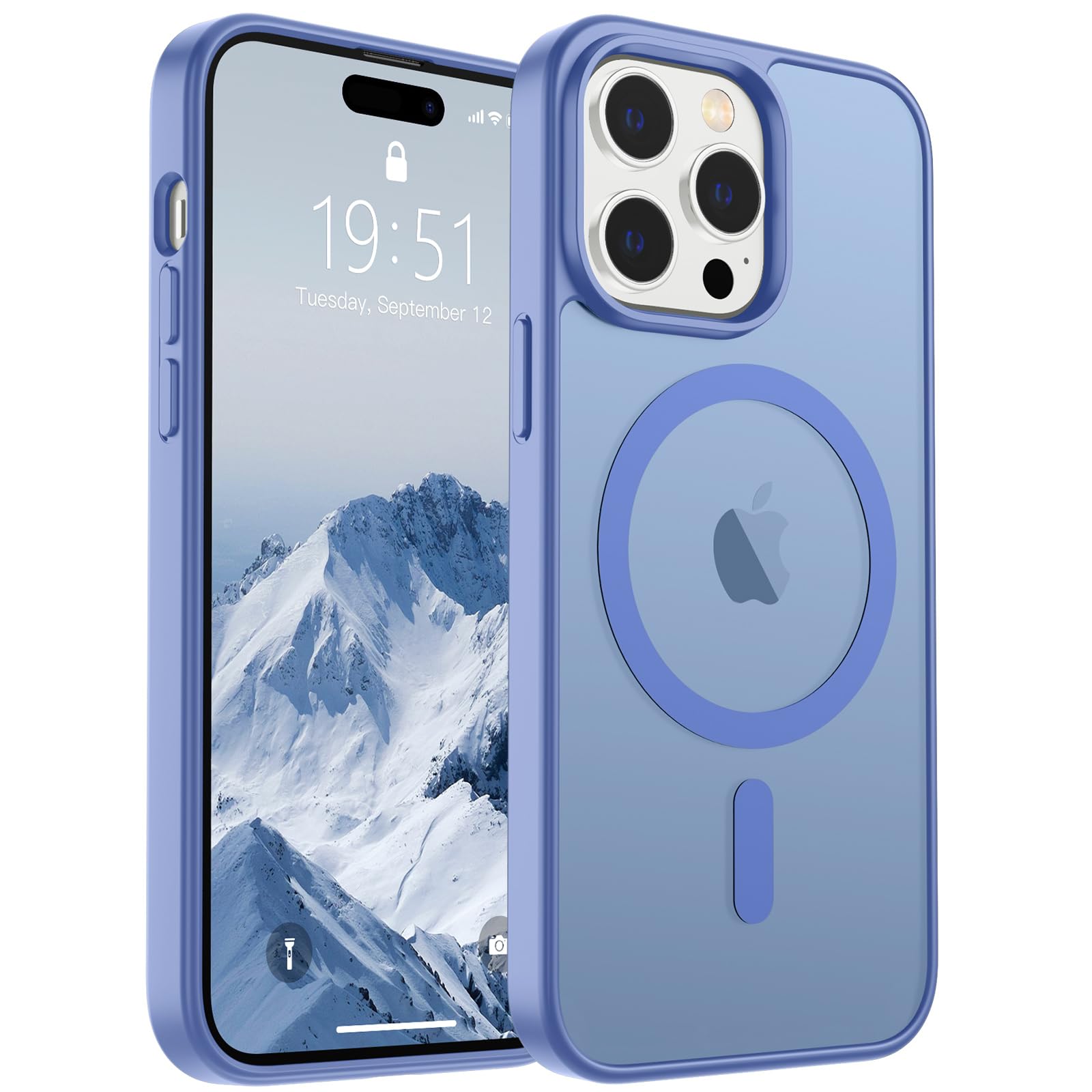 Foto 2 pulgar | Funda Magnética Supfine Para Iphone 14 Pro Max, Azul Y Morado - Venta Internacional.