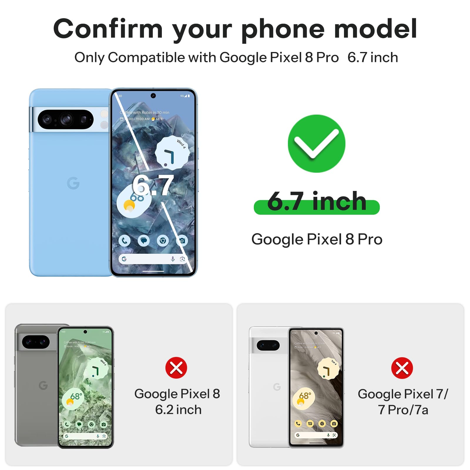 Foto 3 pulgar | Protector De Pantalla Omoton Para Google Pixel 8 Pro 6.7'' 2023 - Venta Internacional.