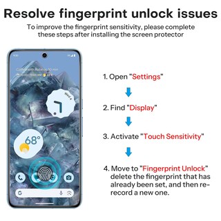 Foto 7 | Protector De Pantalla Omoton Para Google Pixel 8 Pro 6.7'' 2023 - Venta Internacional.