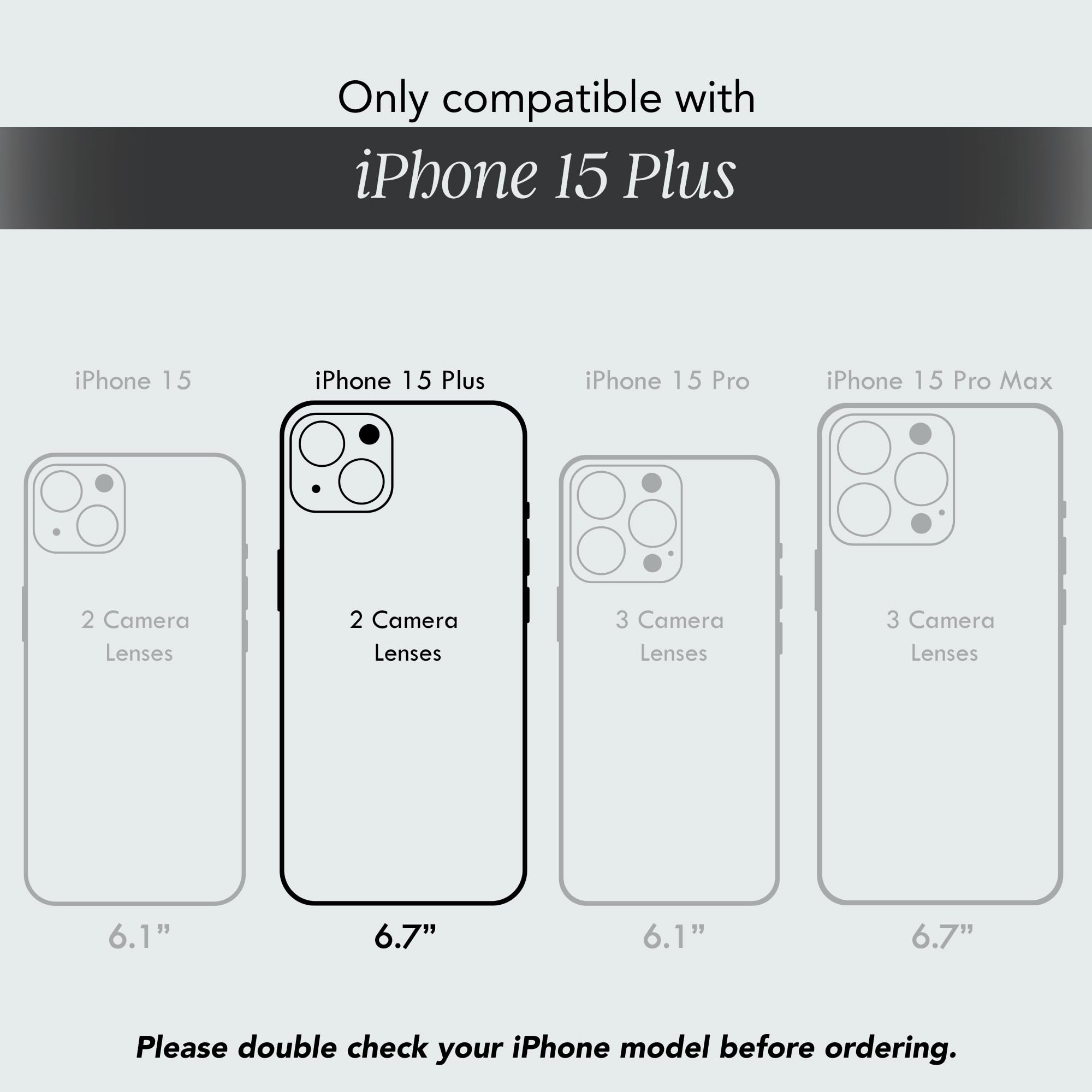 Foto 7 pulgar | Funda Para Teléfono Cocomii Rectangle Compatible Con Iphone 15 Plus, Color Negro - Venta Internacional.