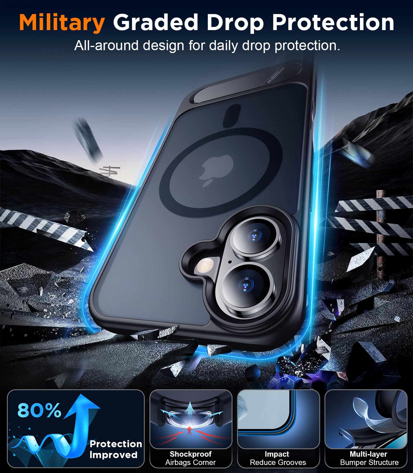 Foto 3 | Funda Magnética Temdan Compatible Con Iphone 16 Plus - Venta Internacional.