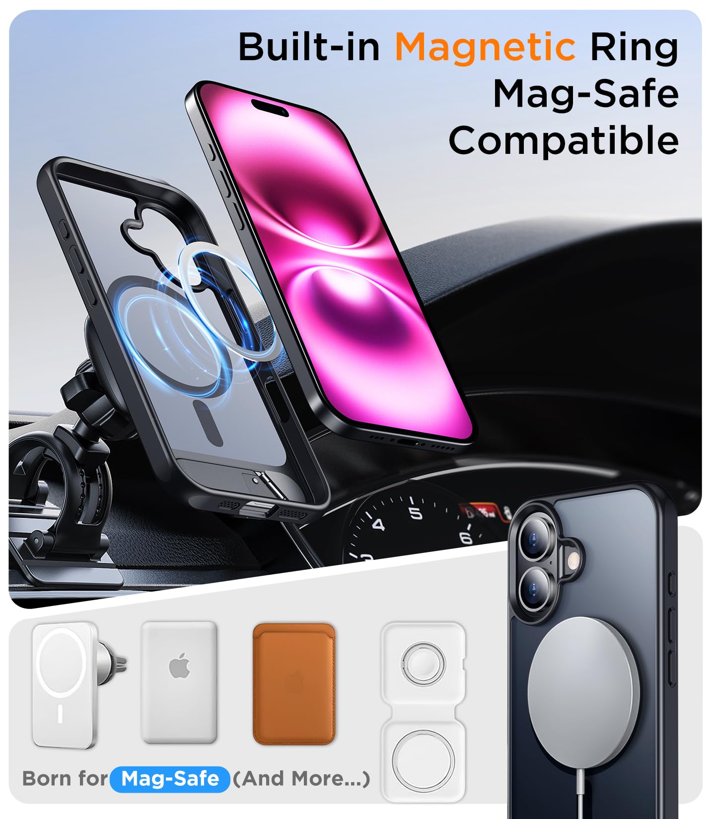 Foto 6 pulgar | Funda Magnética Temdan Compatible Con Iphone 16 Plus - Venta Internacional.