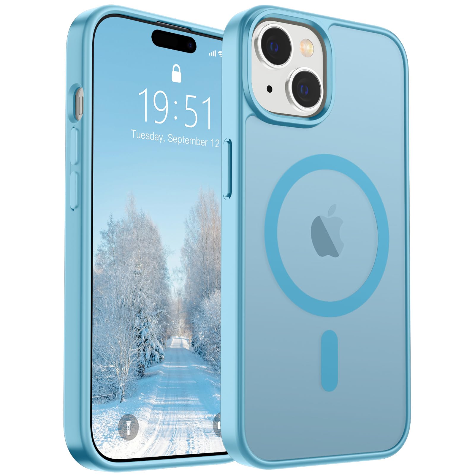 Foto 1 | Funda Magnética Supfine Para Iphone 15, Color Azul Claro - Venta Internacional.