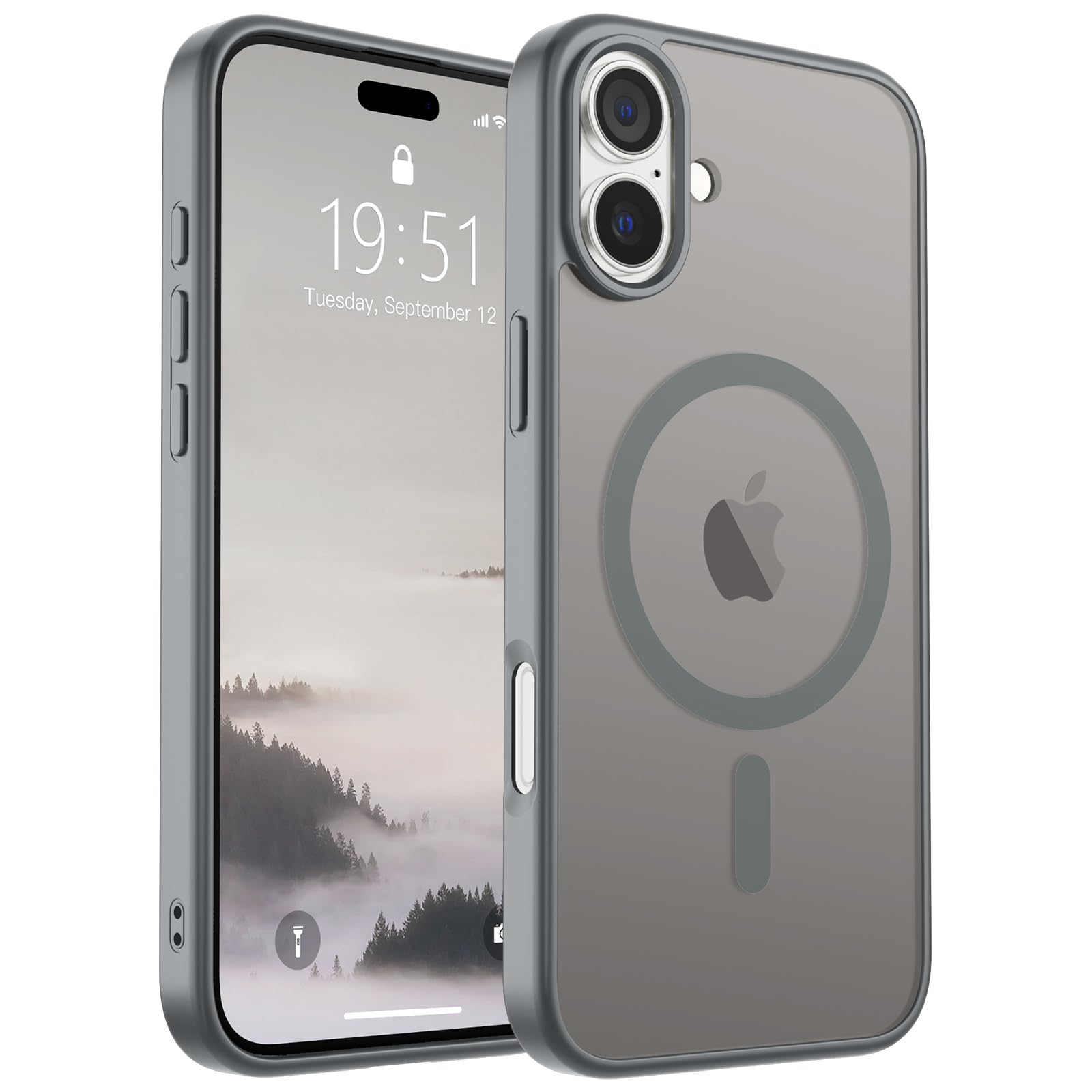 Foto 2 pulgar | Funda Magnética Supfine Para Iphone 16 Con Magsafe Gray - Venta Internacional.