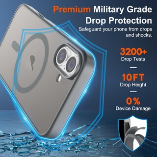 Foto 3 | Funda Magnética Supfine Para Iphone 16 Con Magsafe Gray - Venta Internacional.