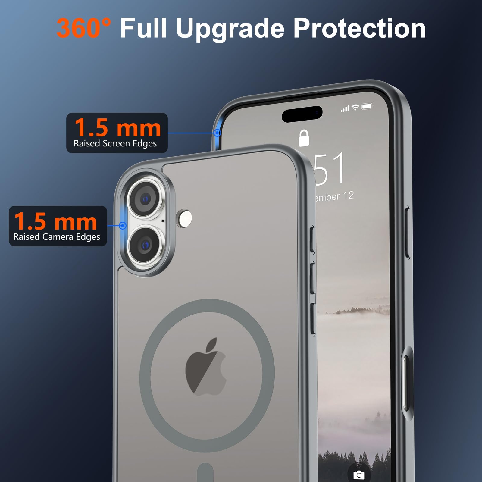 Foto 5 pulgar | Funda Magnética Supfine Para Iphone 16 Con Magsafe Gray - Venta Internacional.