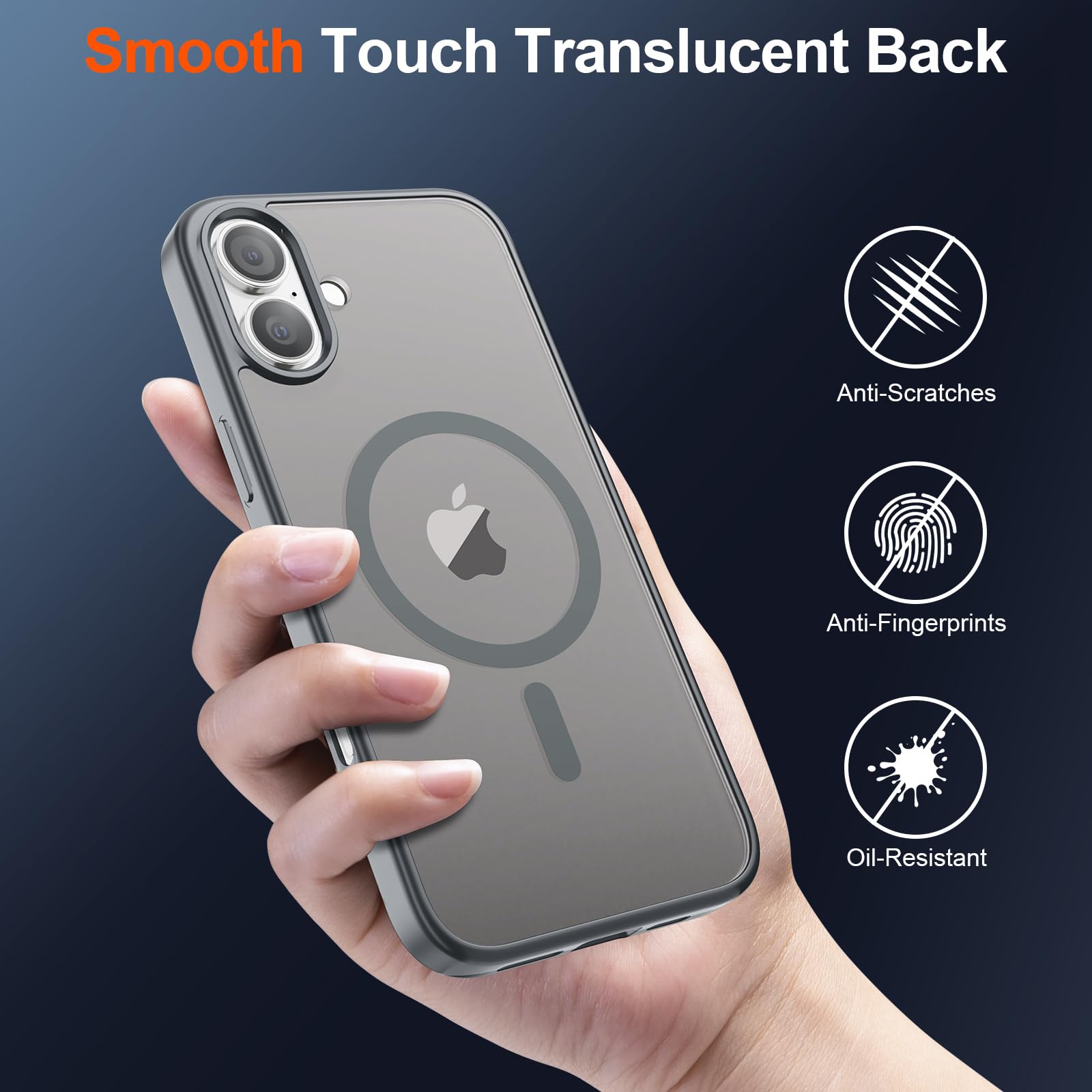 Foto 7 pulgar | Funda Magnética Supfine Para Iphone 16 Con Magsafe Gray - Venta Internacional.