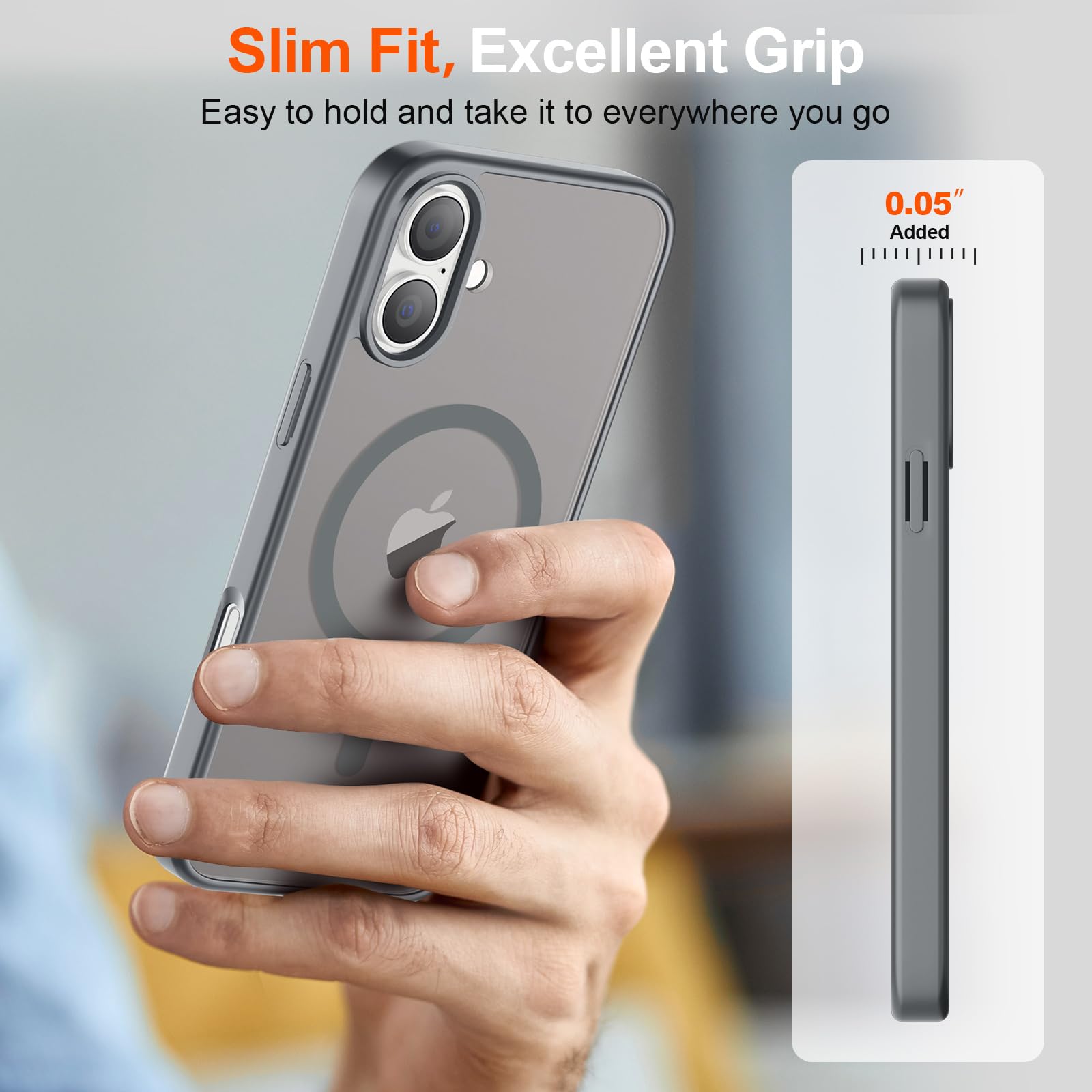 Foto 8 pulgar | Funda Magnética Supfine Para Iphone 16 Con Magsafe Gray - Venta Internacional.