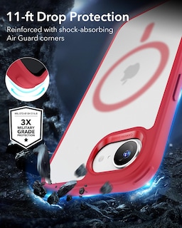 Foto 5 | Funda Esr Para Iphone 16e Con Magsafe, A Prueba De Golpes, Roja - Venta Internacional.
