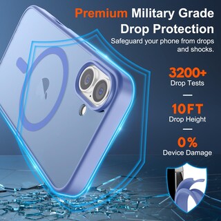Foto 3 | Funda Magnética Supfine Para Iphone 16 Con Magsafe, Azul Y Morado - Venta Internacional.