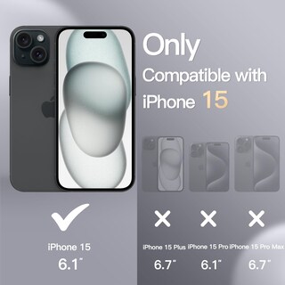 Foto 2 | Funda Jetech Silicone Para Iphone 15 De 6.1 Pulgadas (negra) - Venta Internacional.
