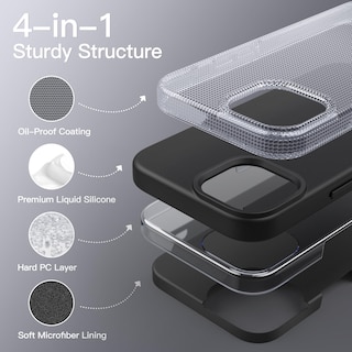 Foto 3 | Funda Jetech Silicone Para Iphone 15 De 6.1 Pulgadas (negra) - Venta Internacional.