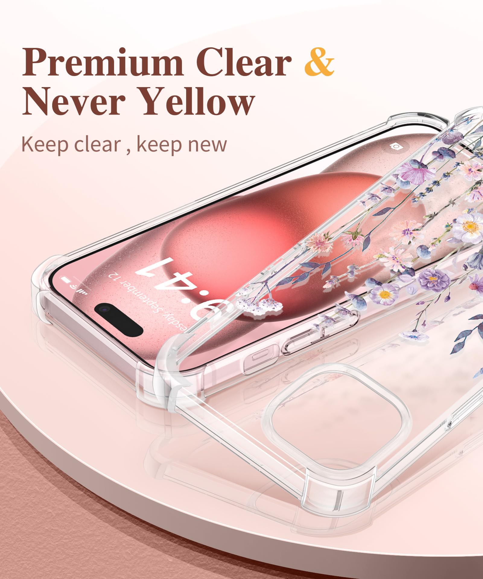 Foto 4 pulgar | Funda De Teléfono Gviewin Para Iphone 15 6.1 Con Protector De Pantalla - Venta Internacional.