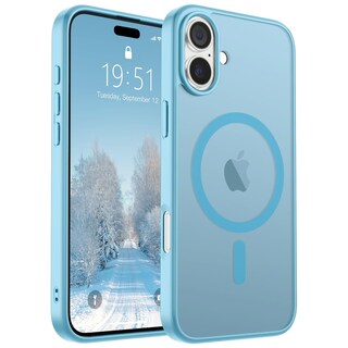Foto 1 | Funda Magnética Supfine Para Iphone 16, Color Azul Claro - Venta Internacional.