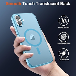 Foto 6 | Funda Magnética Supfine Para Iphone 16, Color Azul Claro - Venta Internacional.
