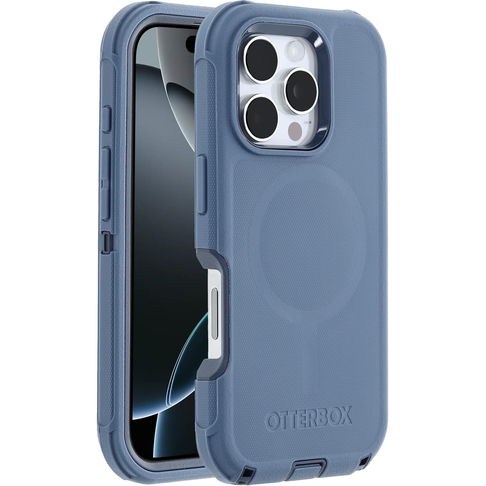 Foto 4 pulgar | Funda Otterbox Defender Series Para Iphone 16 Pro, Color Azul Claro - Venta Internacional.