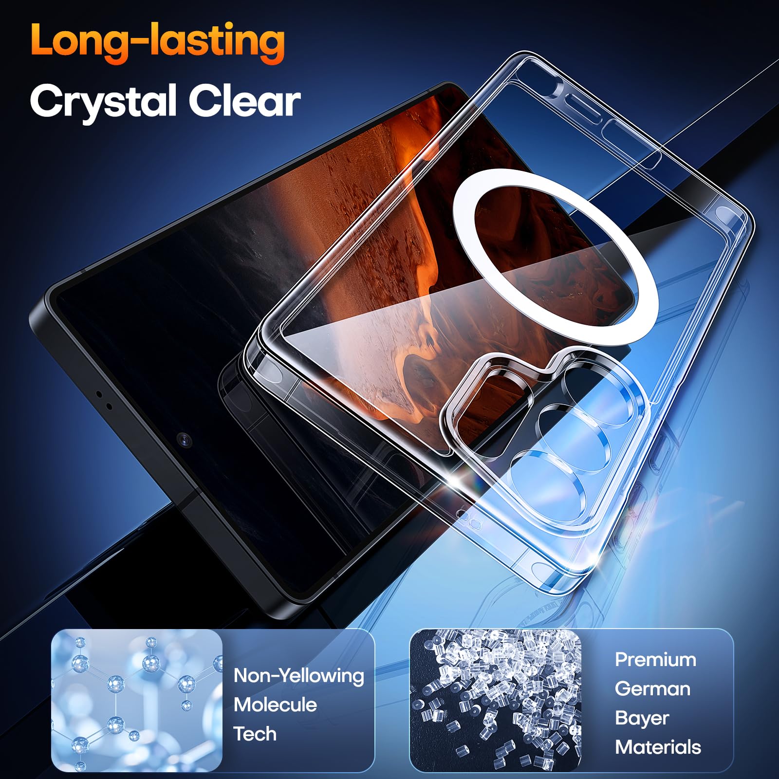 Foto 6 pulgar | Funda De Teléfono Tauri Para Samsung Galaxy S25 Ultra Clear - Venta Internacional.