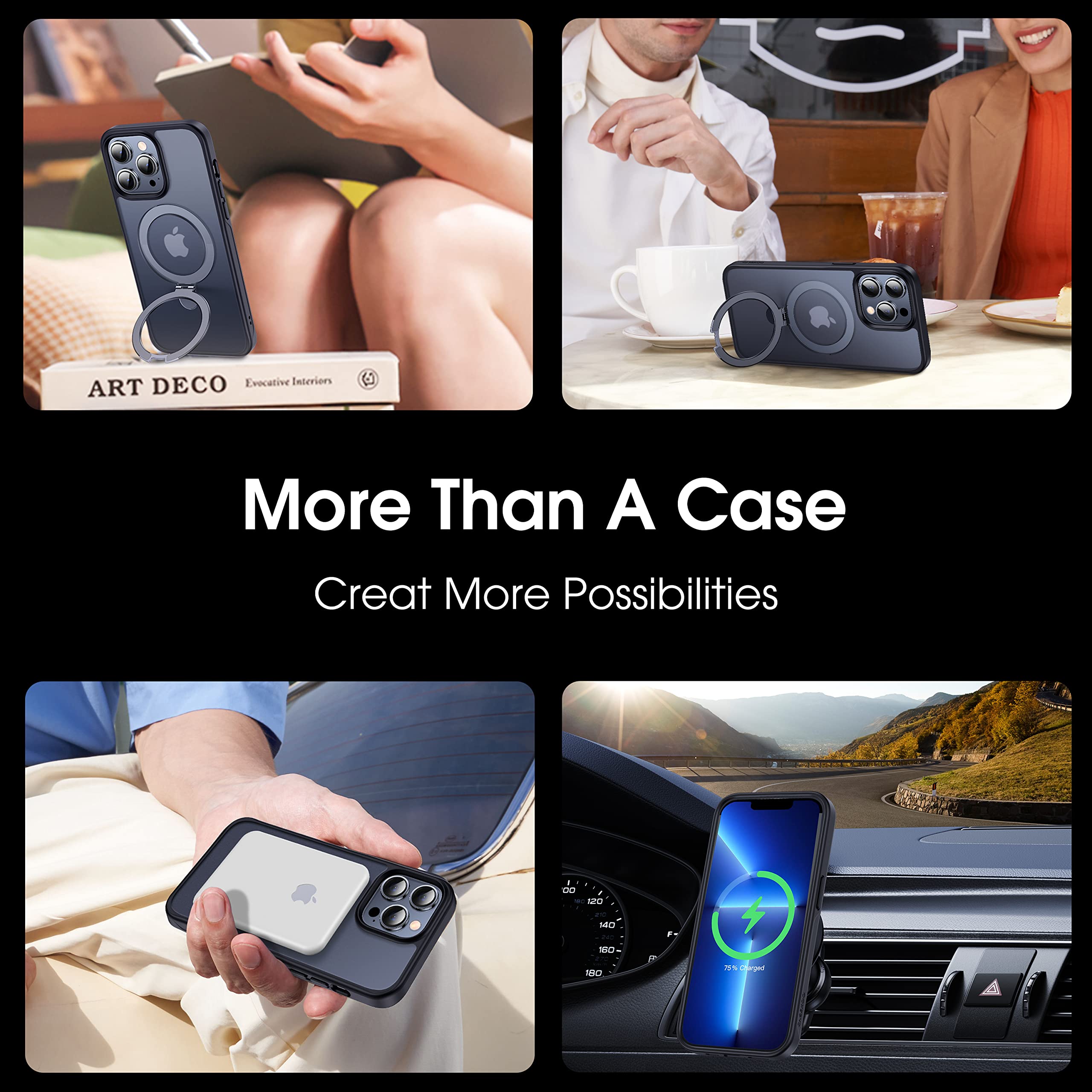 Foto 5 pulgar | Funda De Teléfono Casekoo Diseñada Para Iphone 13 Pro Max Negra - Venta Internacional.