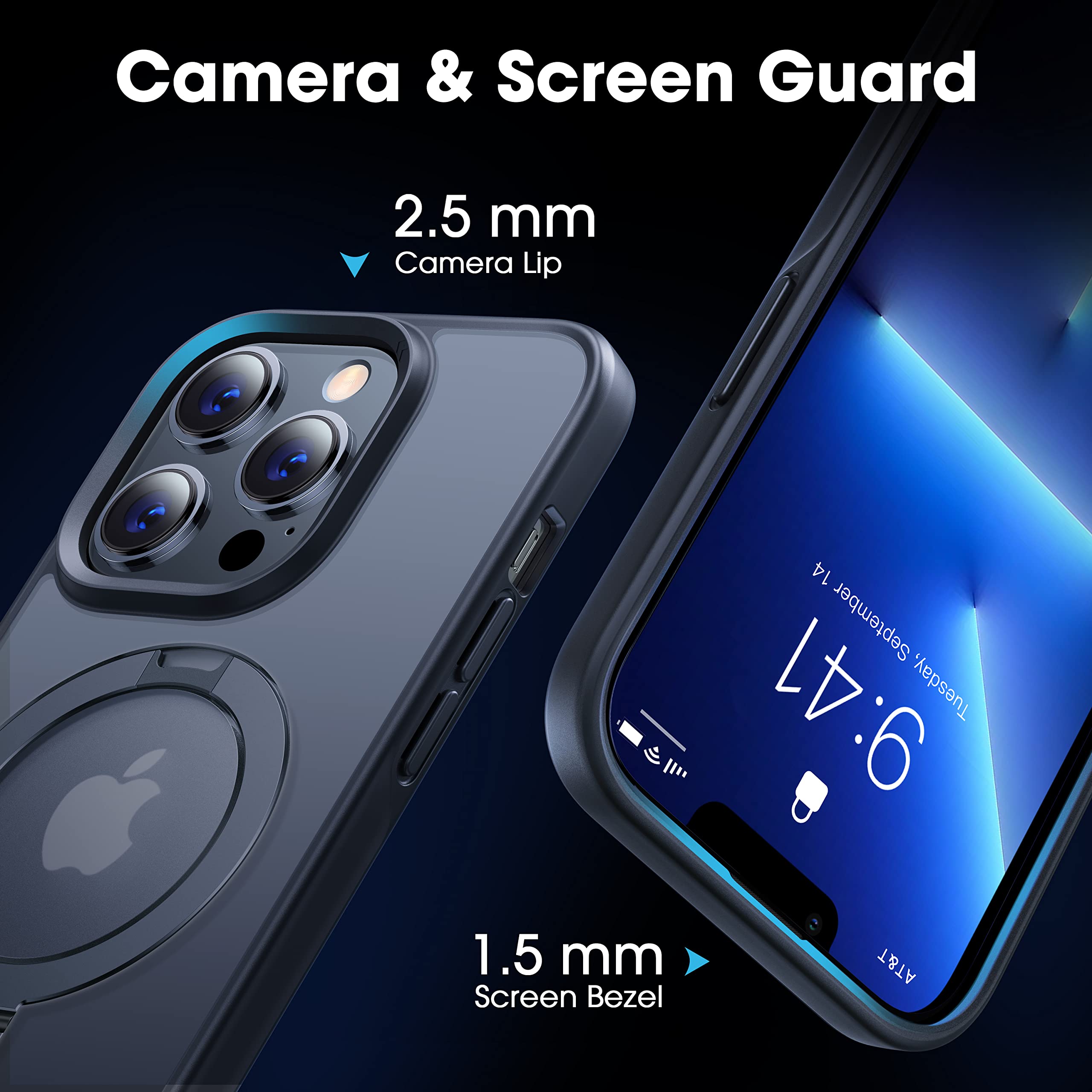 Foto 7 pulgar | Funda De Teléfono Casekoo Diseñada Para Iphone 13 Pro Max Negra - Venta Internacional.
