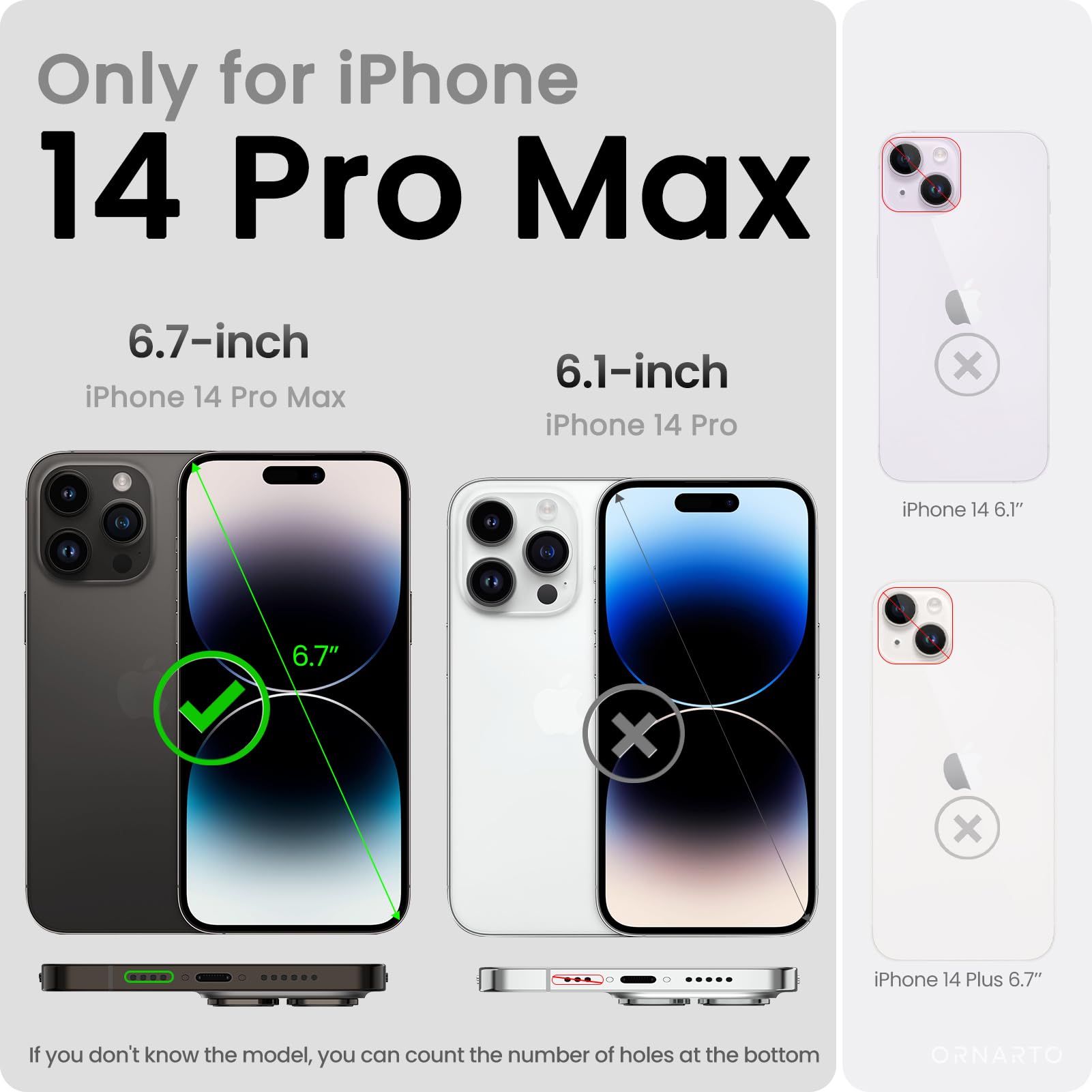 Foto 2 | Funda De Teléfono Ornarto Compatible Con Iphone 14 Pro Max De 6.7 Pulgadas - Venta Internacional.