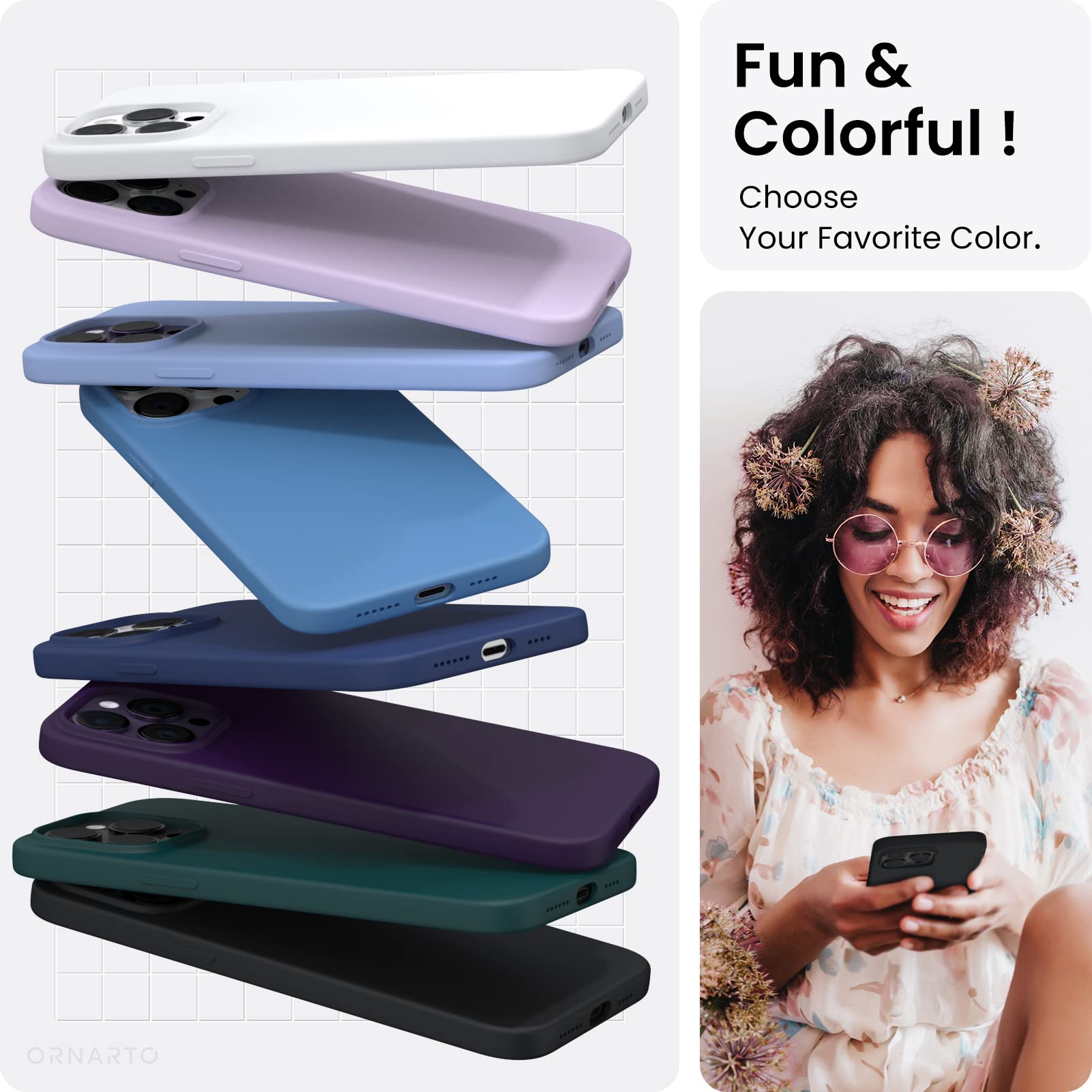 Foto 5 pulgar | Funda De Teléfono Ornarto Compatible Con Iphone 14 Pro Max De 6.7 Pulgadas - Venta Internacional.