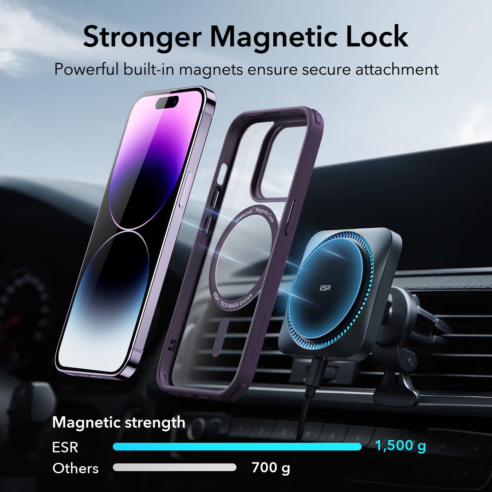 Foto 4 pulgar | Funda De Teléfono Esr Para Iphone 14 Pro Con Magsafe, Resistente Al Amarillo - Venta Internacional.