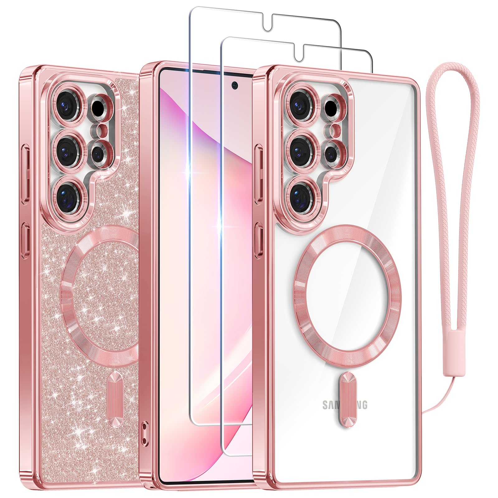 Foto 2 pulgar | Funda Meifigno Para Samsung Galaxy S25 Ultra De 6.9'', Color Oro Rosa - Venta Internacional.