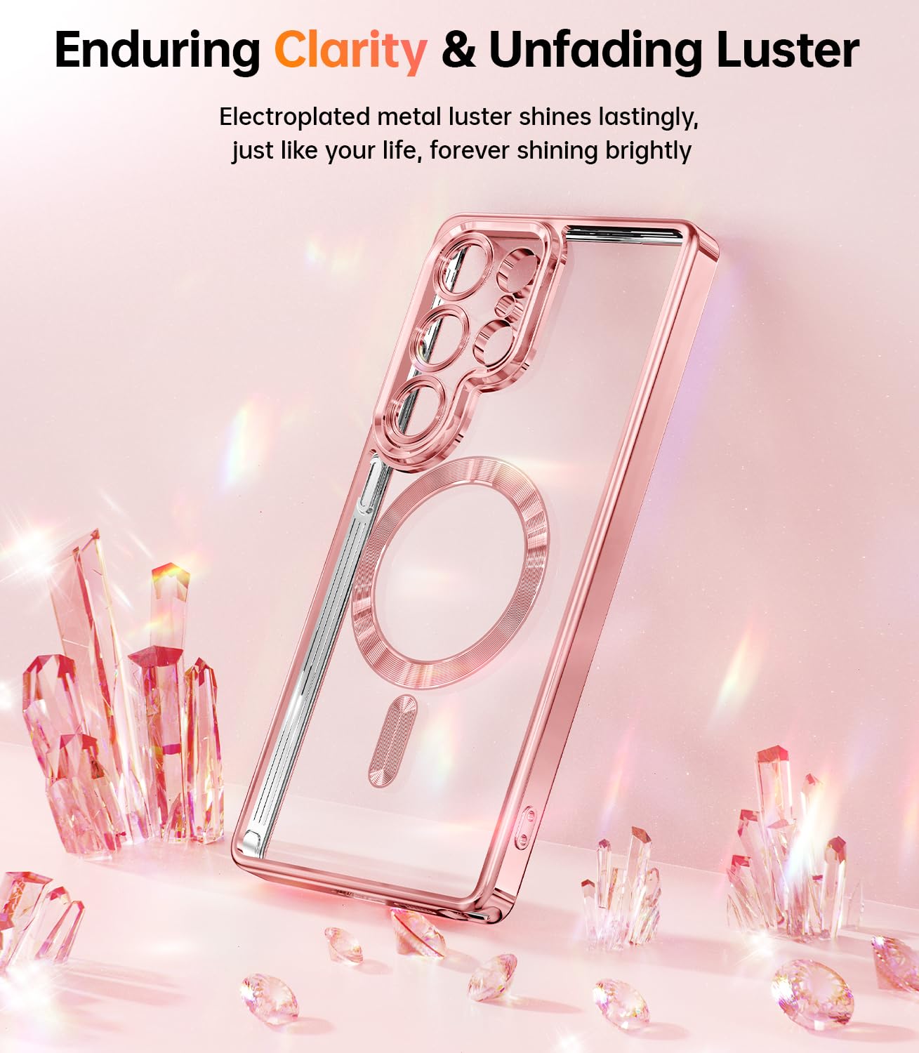 Foto 3 pulgar | Funda Meifigno Para Samsung Galaxy S25 Ultra De 6.9'', Color Oro Rosa - Venta Internacional.