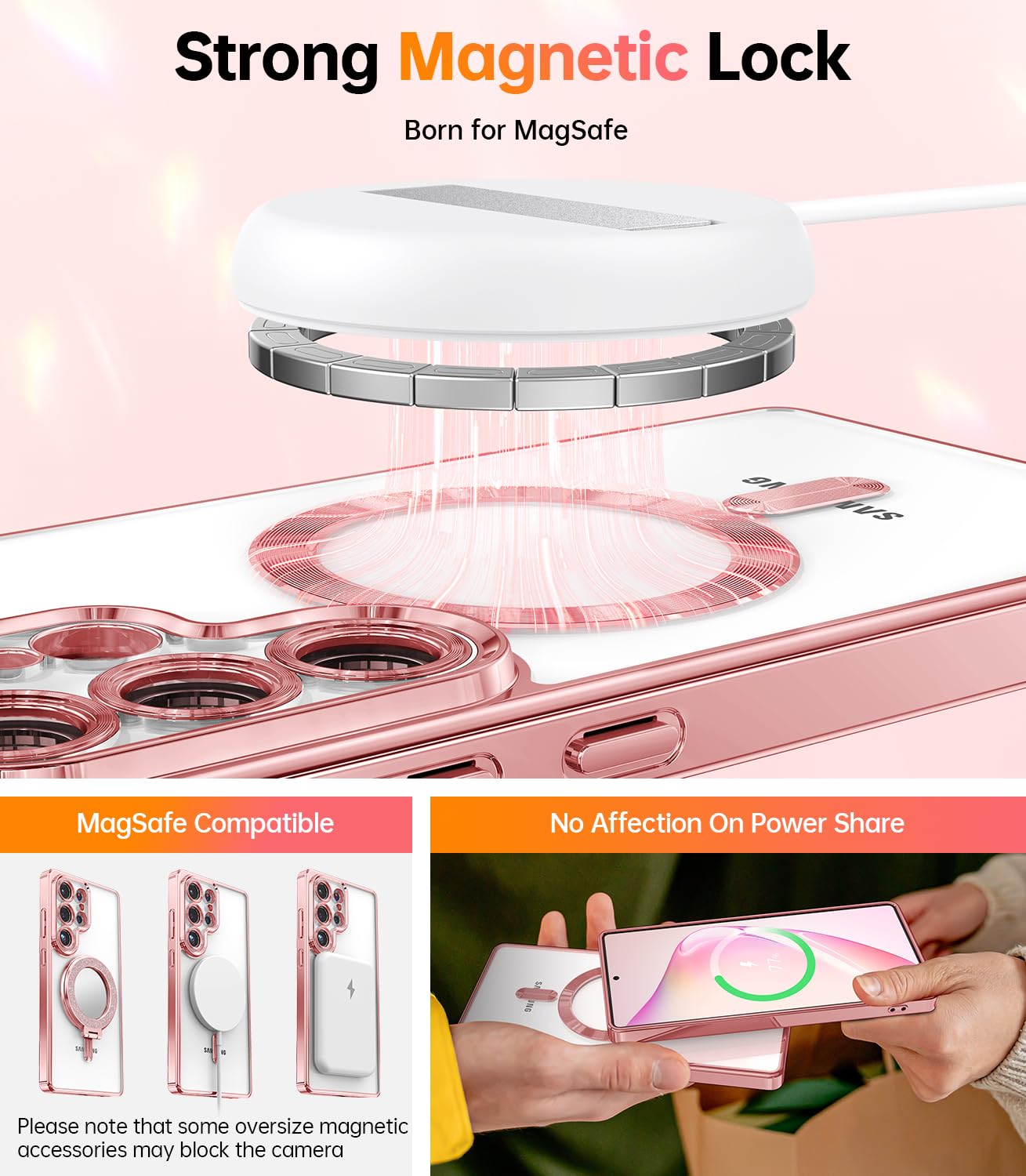 Foto 6 pulgar | Funda Meifigno Para Samsung Galaxy S25 Ultra De 6.9'', Color Oro Rosa - Venta Internacional.