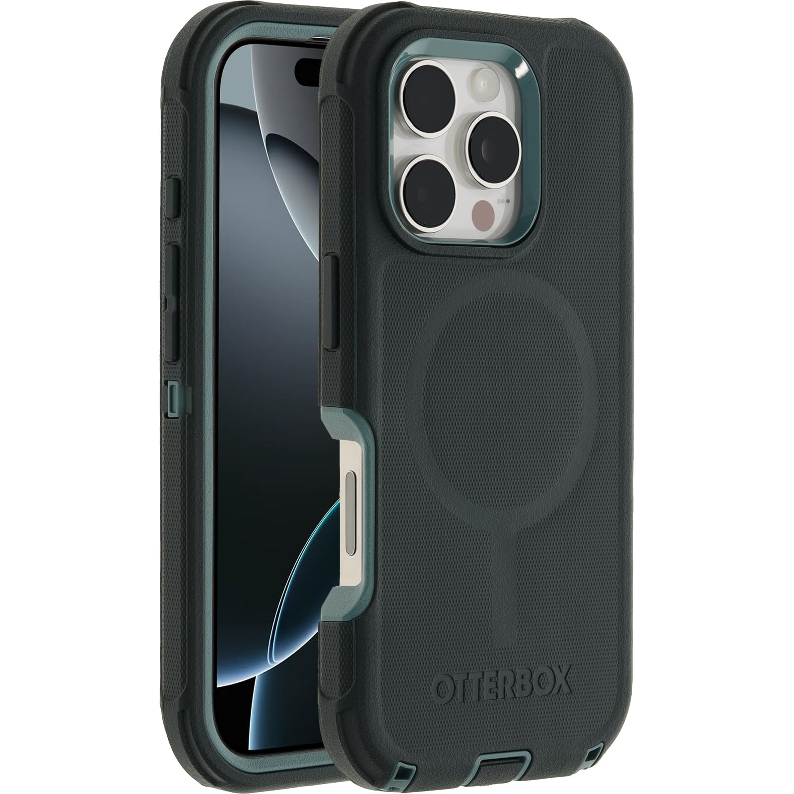 Foto 4 pulgar | Funda Otterbox Defender Series Para Iphone 16 Pro - Verde - Venta Internacional.
