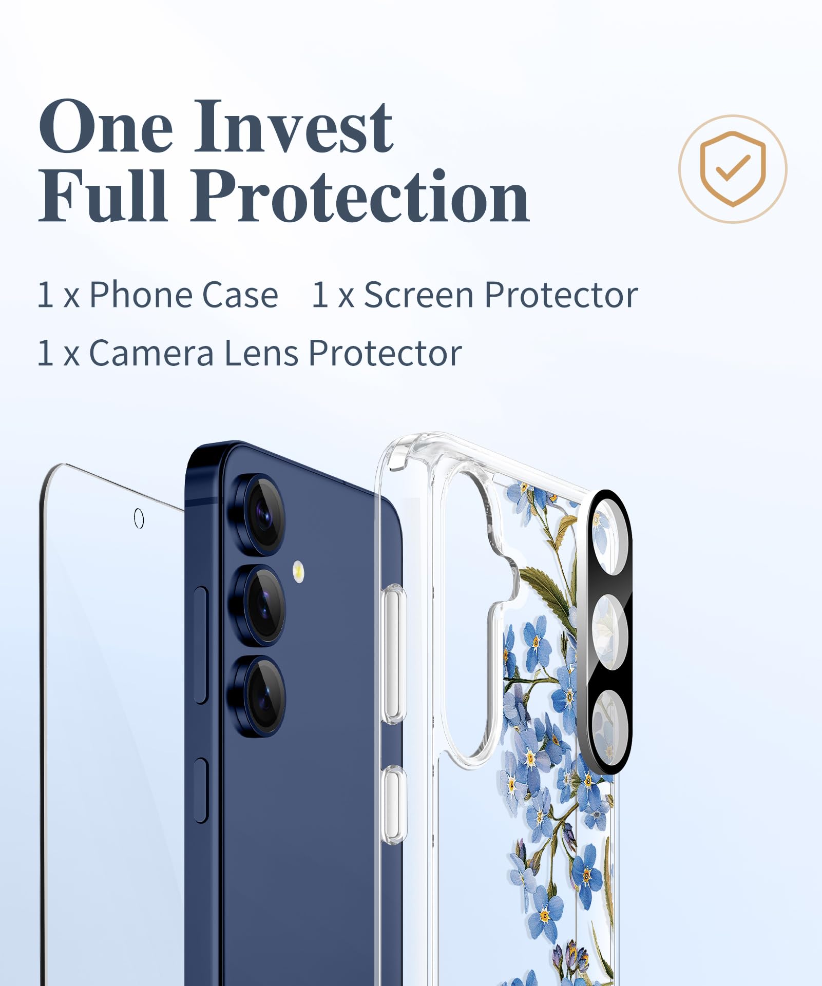 Foto 7 | Funda De Teléfono Gviewin Para Samsung Galaxy S25 Plus Con Protector - Venta Internacional.