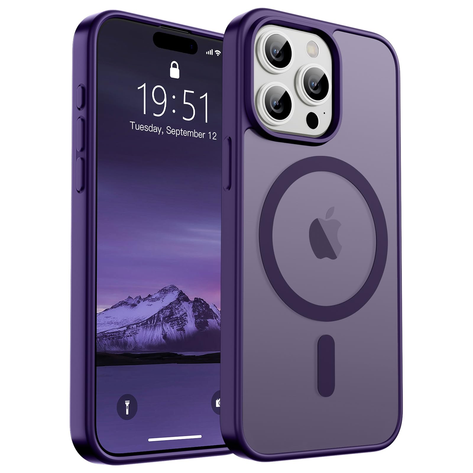 Foto 1 | Funda Magnética Supfine Para Iphone 15 Pro Max, Color Morado Oscuro - Venta Internacional.