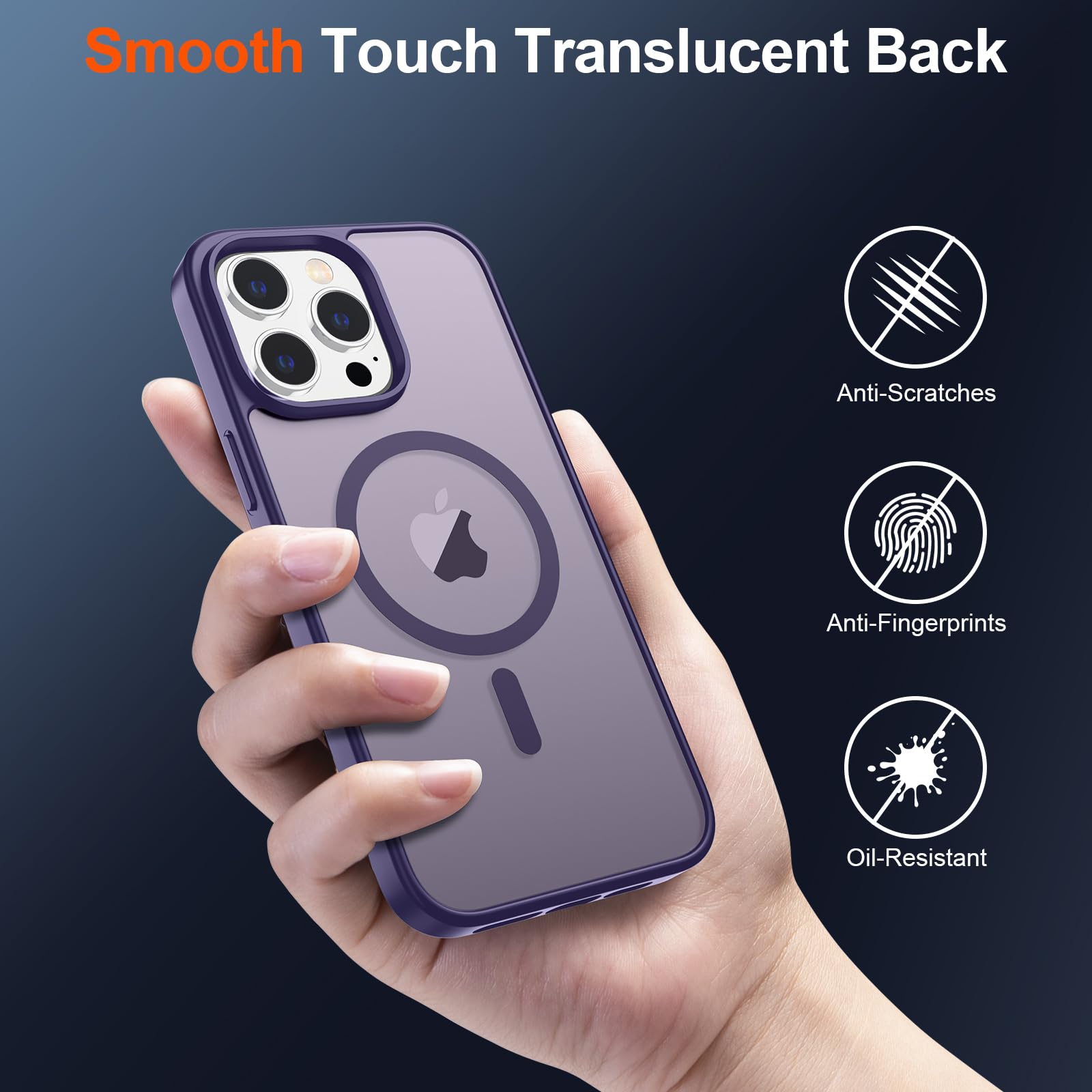 Foto 6 | Funda Magnética Supfine Para Iphone 15 Pro Max, Color Morado Oscuro - Venta Internacional.