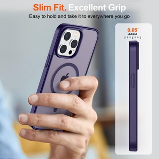 Foto 7 | Funda Magnética Supfine Para Iphone 15 Pro Max, Color Morado Oscuro - Venta Internacional.