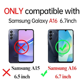 Foto 2 | Funda De Teléfono Leyi Para Samsung Galaxy A16 5g Con Protector De Pantalla - Venta Internacional.