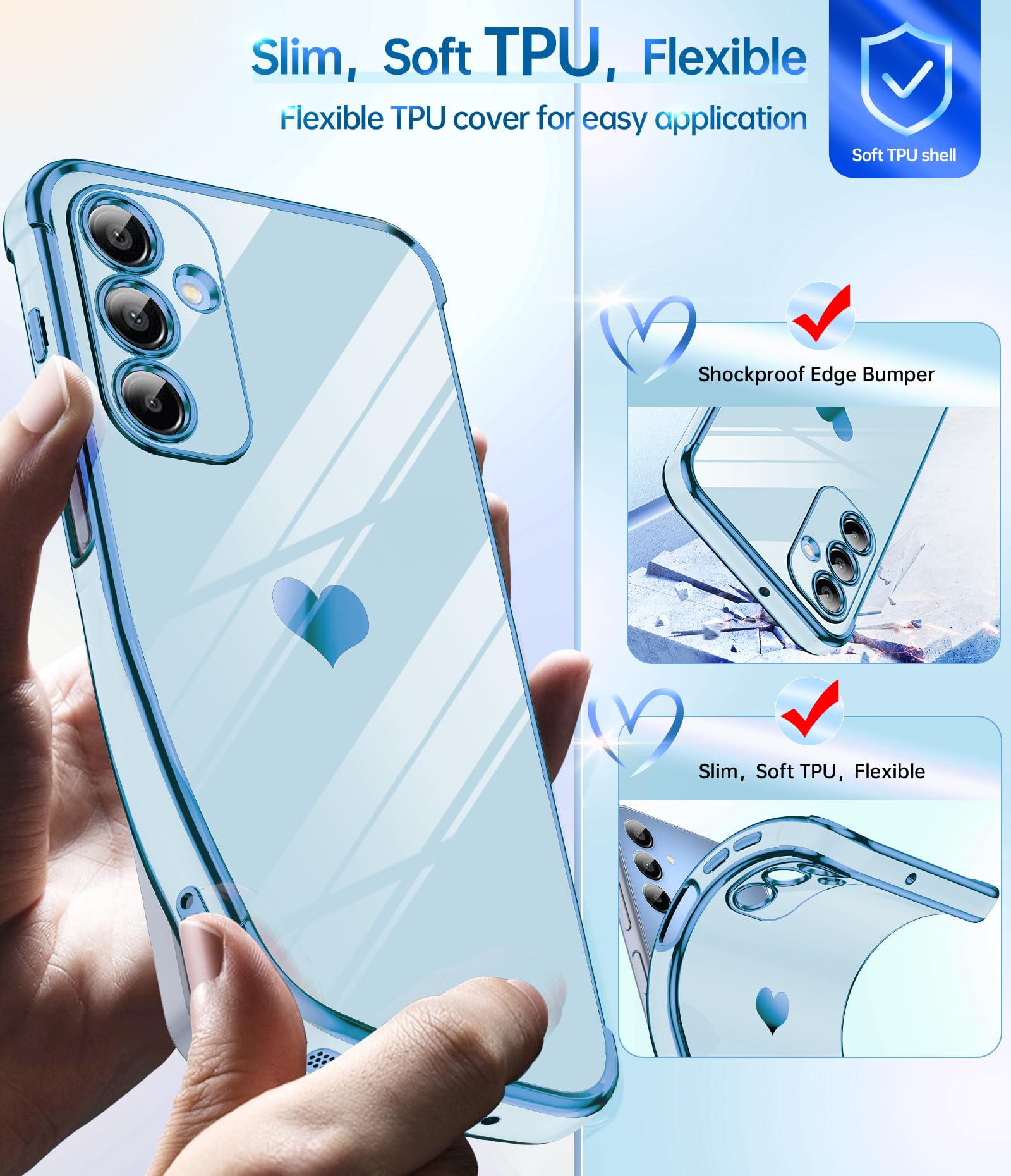 Foto 5 pulgar | Funda De Teléfono Leyi Para Samsung Galaxy A16 5g Con Protector De Pantalla - Venta Internacional.