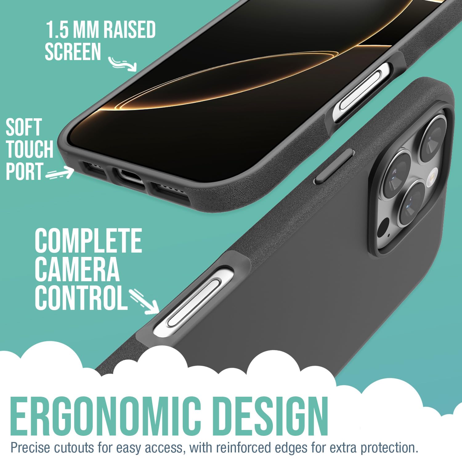 Foto 4 pulgar | Funda Magnética Smartish Gripmunk Para Iphone 16 Pro Max - Venta Internacional.