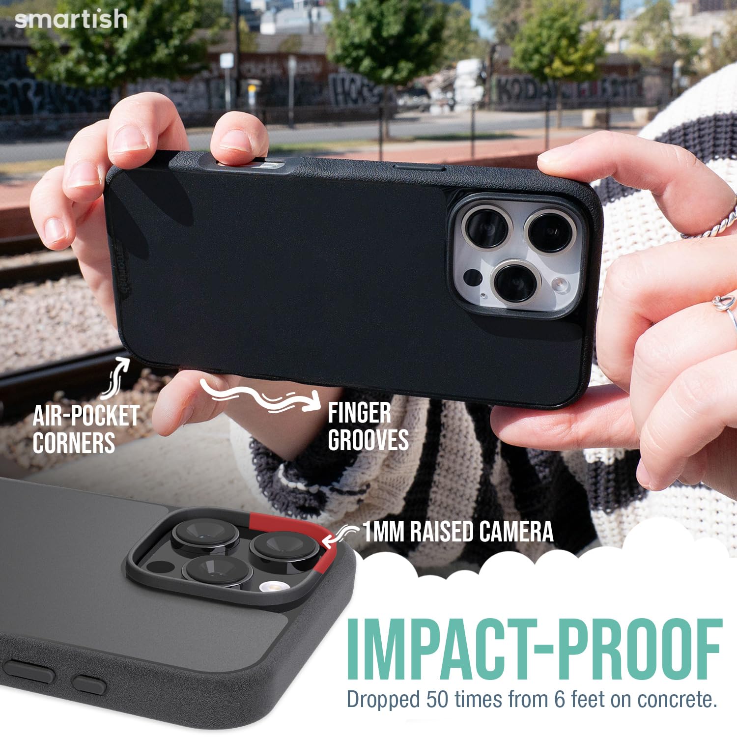 Foto 5 pulgar | Funda Magnética Smartish Gripmunk Para Iphone 16 Pro Max - Venta Internacional.