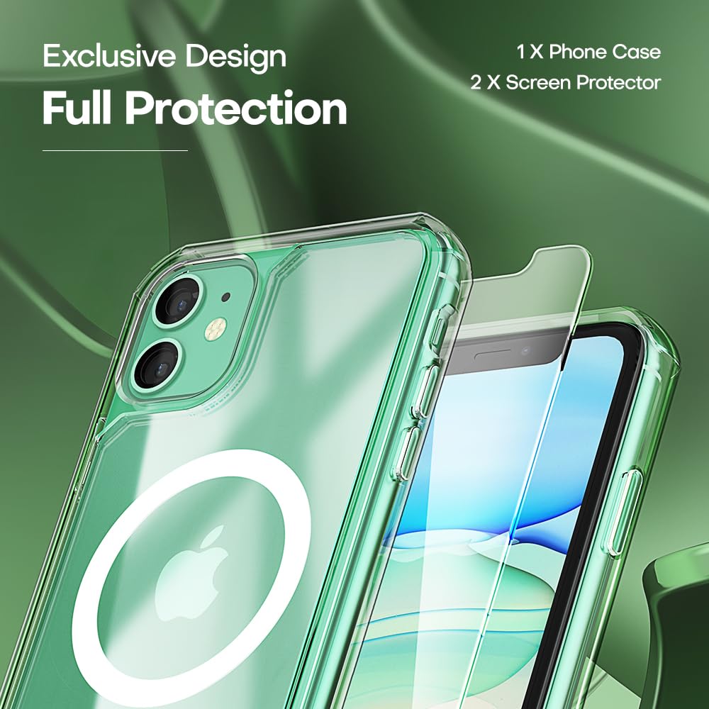 Foto 3 pulgar | Funda De Teléfono Tauri Para Iphone 11 Transparente Con 2 Protectores De Pantalla Hd - Venta Internacional.
