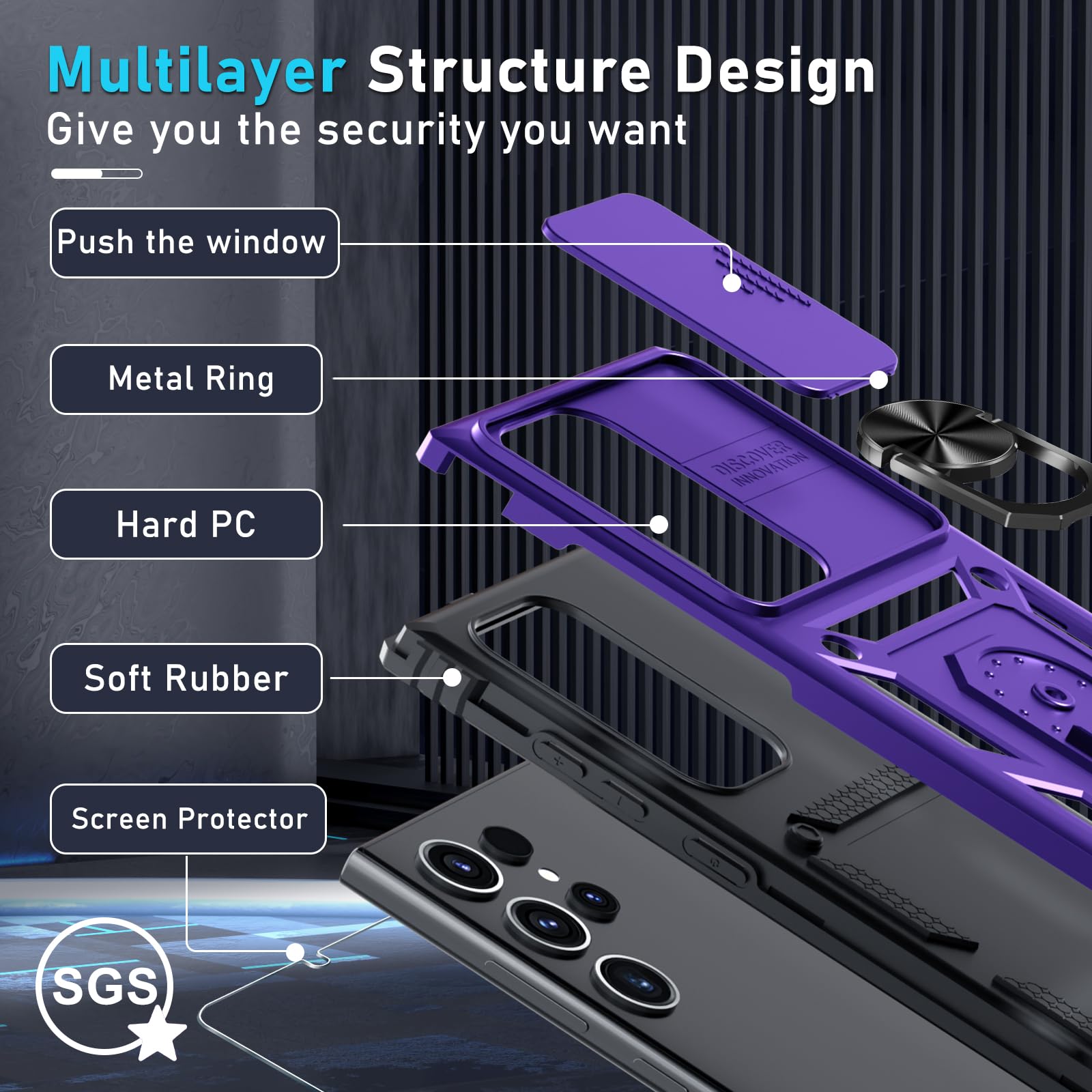 Foto 5 pulgar | Funda De Teléfono Compatible Con Janmitta Para Samsung Galaxy S25 Ultra - Venta Internacional.
