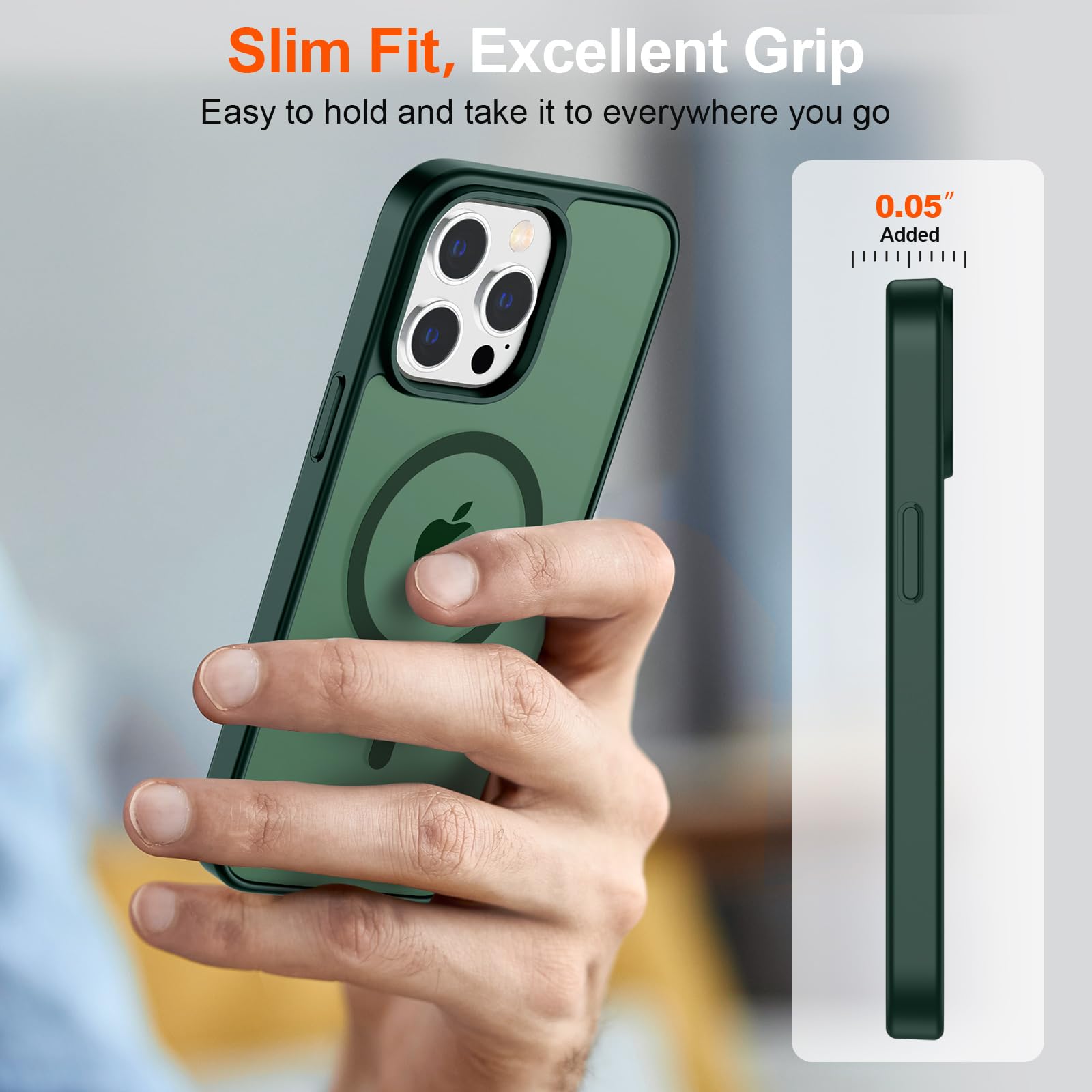 Foto 7 | Funda Magnética Supfine Para Iphone 13 Pro Max Forest Green - Venta Internacional.