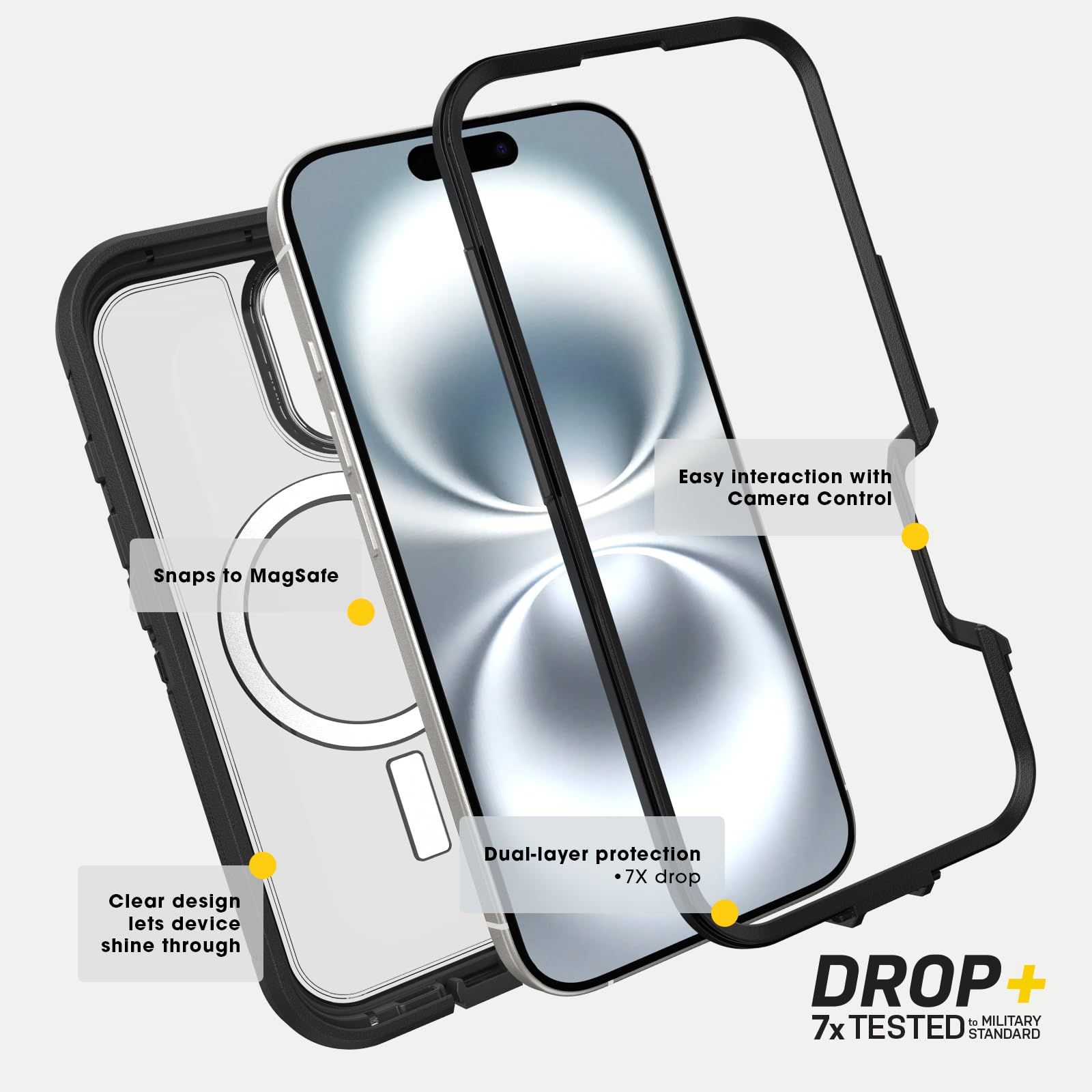 Foto 6 | Funda Para Teléfono Otterbox Iphone 16 Pro Defender Xt Clear Floral - Venta Internacional.
