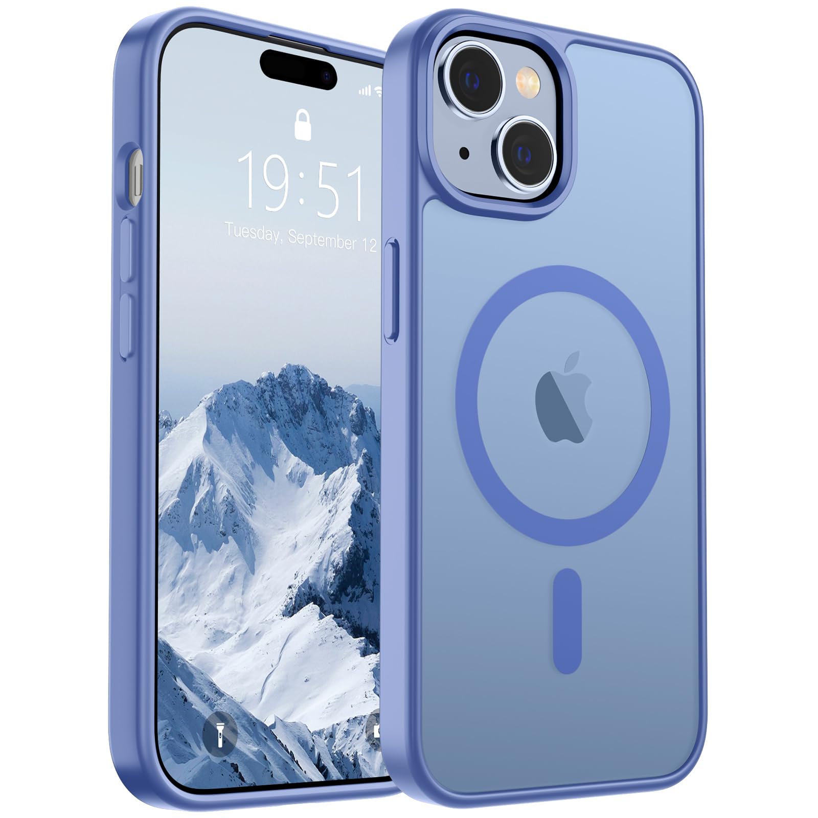 Foto 2 pulgar | Funda Magnética Supfine Para Iphone 15 Con Magsafe, Azul Y Morado - Venta Internacional.