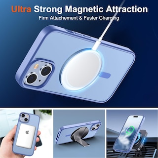 Foto 5 | Funda Magnética Supfine Para Iphone 15 Con Magsafe, Azul Y Morado - Venta Internacional.