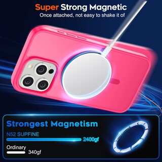 Foto 6 | Funda Magnética Supfine Para Iphone 15 Pro Max, Color Rosa Intenso - Venta Internacional.