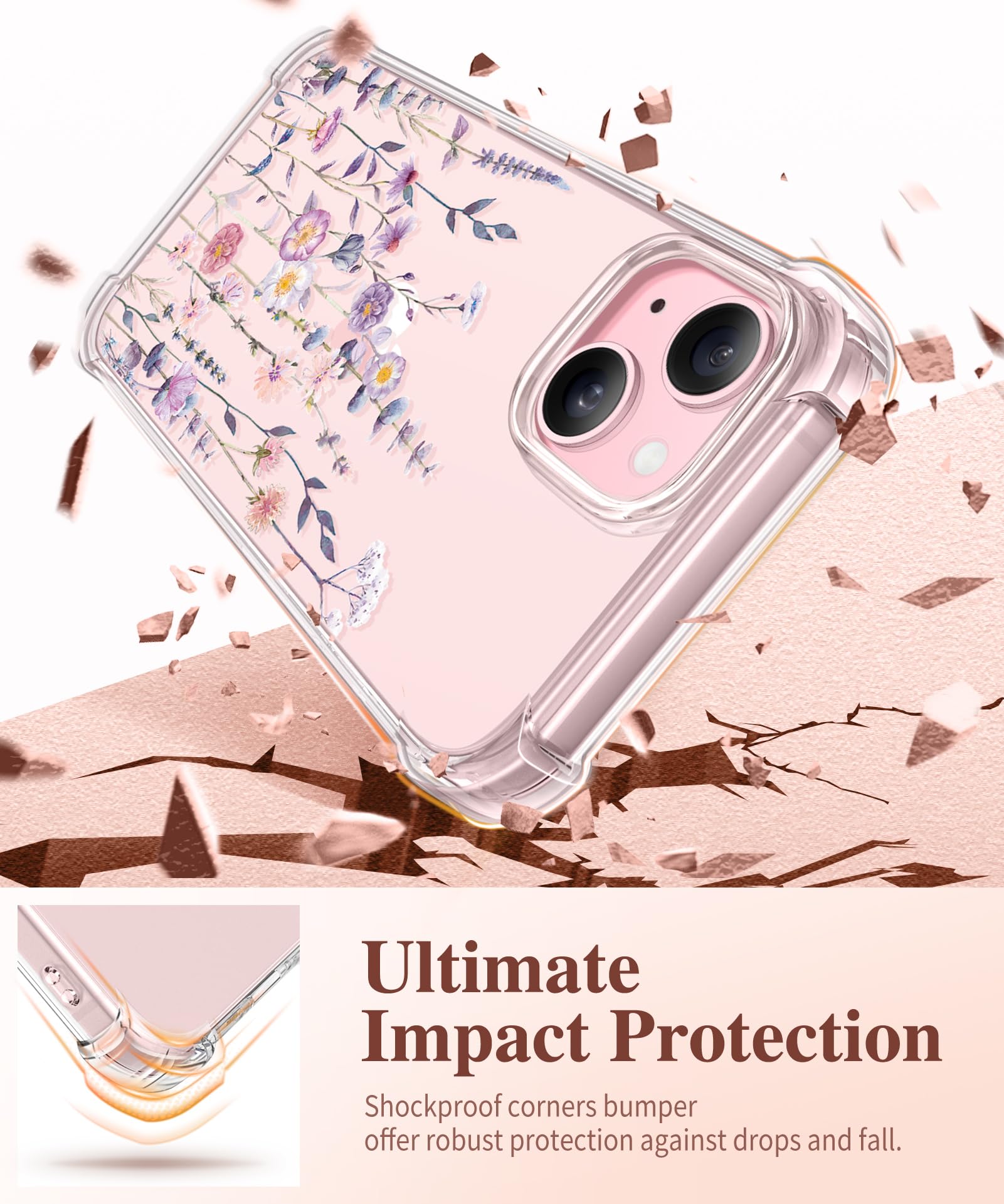 Foto 5 pulgar | Funda De Teléfono Gviewin Para Iphone 15 Plus Con Protector De Pantalla 6.7 - Venta Internacional.