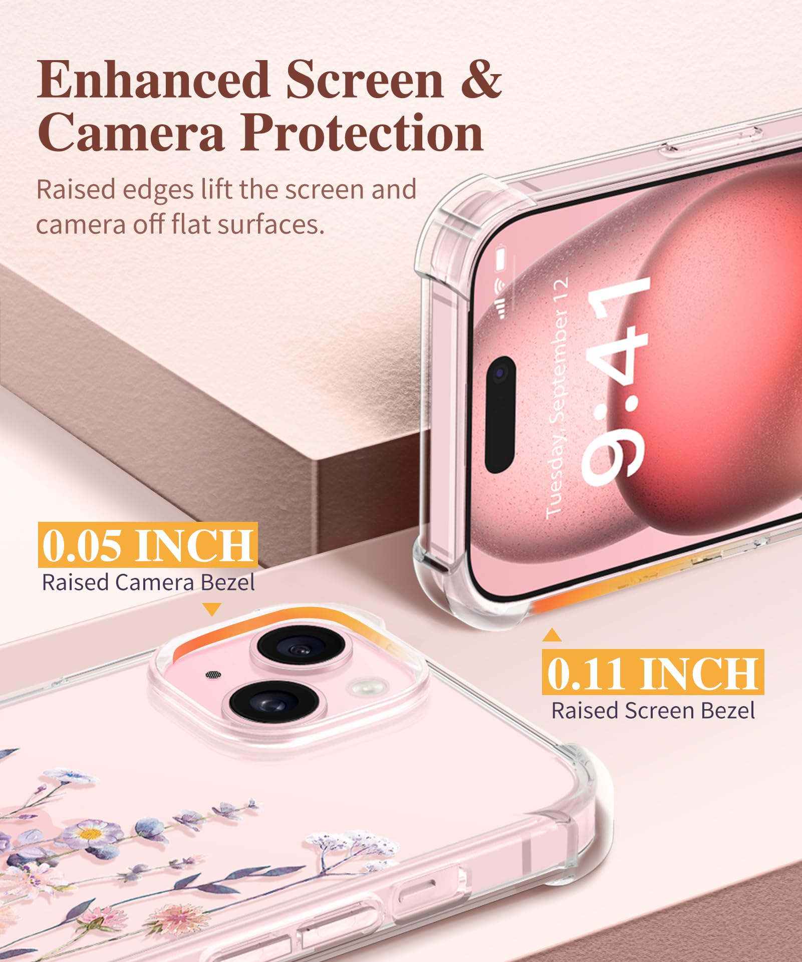 Foto 6 pulgar | Funda De Teléfono Gviewin Para Iphone 15 Plus Con Protector De Pantalla 6.7 - Venta Internacional.